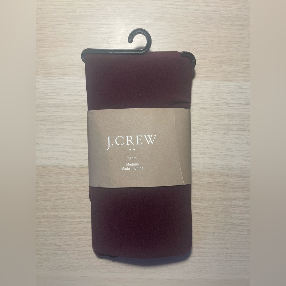 Brand New J. crew Maroon Tights